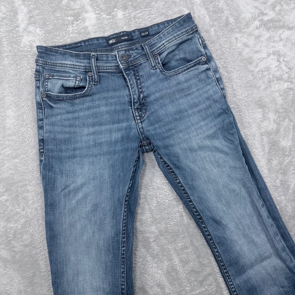 BKE Carter Jeans Mens 32x34 Blue Straight Leg Medium Wash Stretch Denim